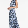 Sachin & Babi Kayla Gown-Ocean Blue Magnolia | Plus Sizes