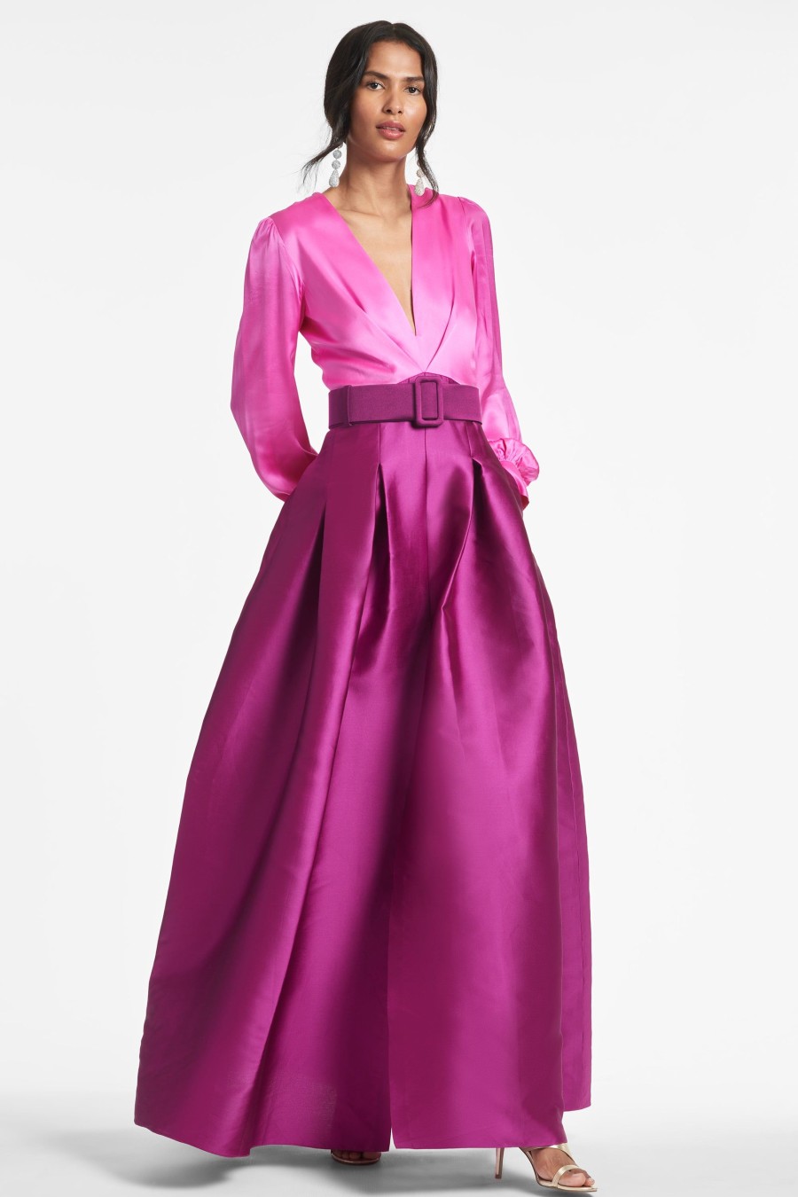 Sachin & Babi Zoe Gown-Pink/Magenta | Plus Sizes