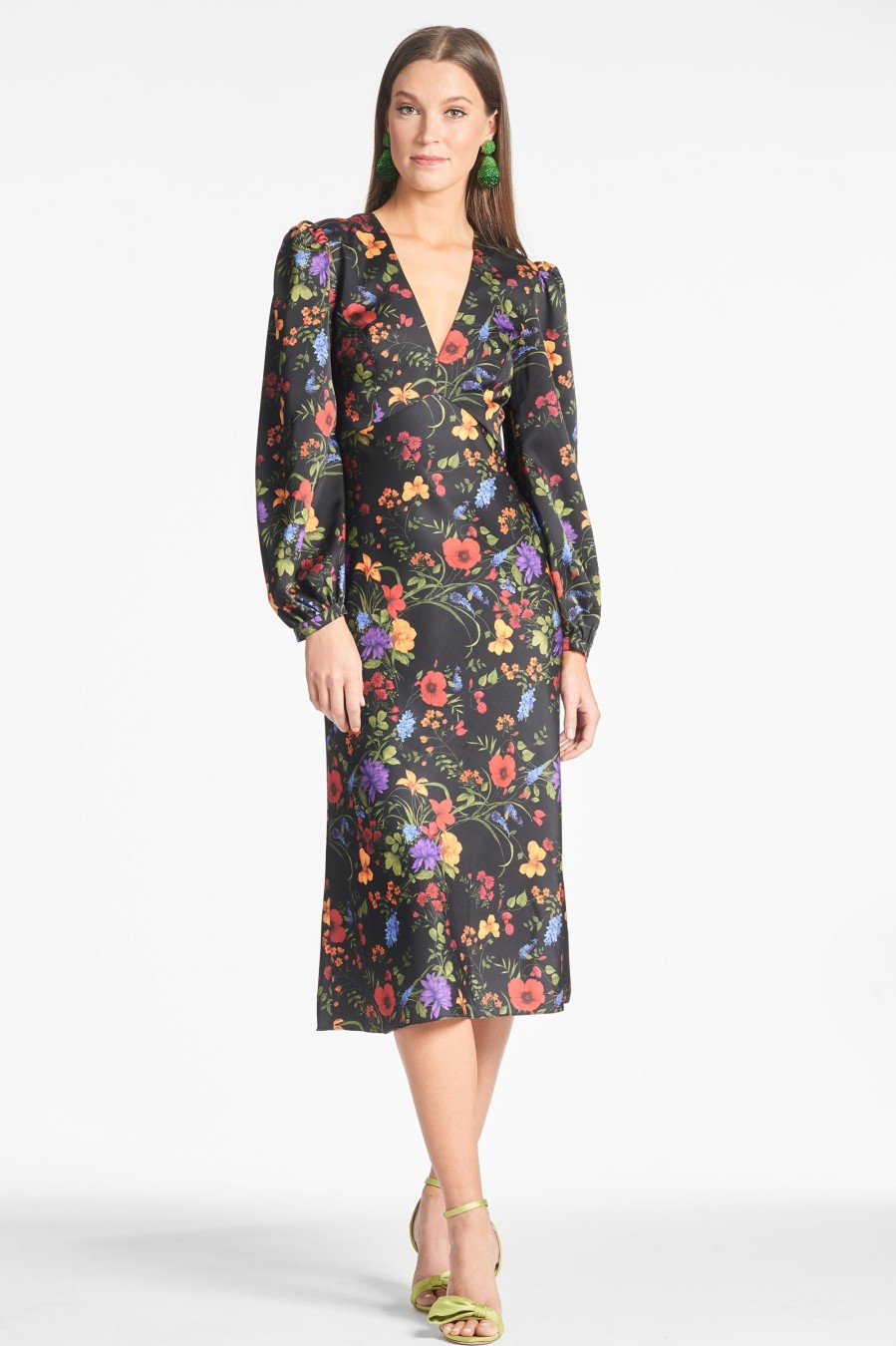 Sachin & Babi Lola Dress-Noir Wildflower | Plus Sizes