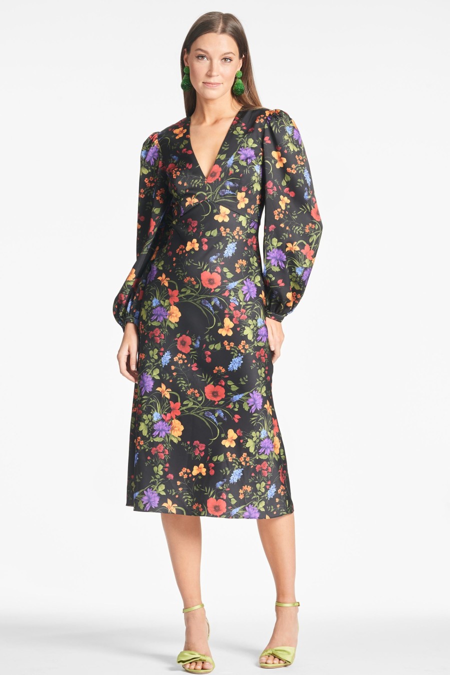 Sachin & Babi Lola Dress-Noir Wildflower | Plus Sizes