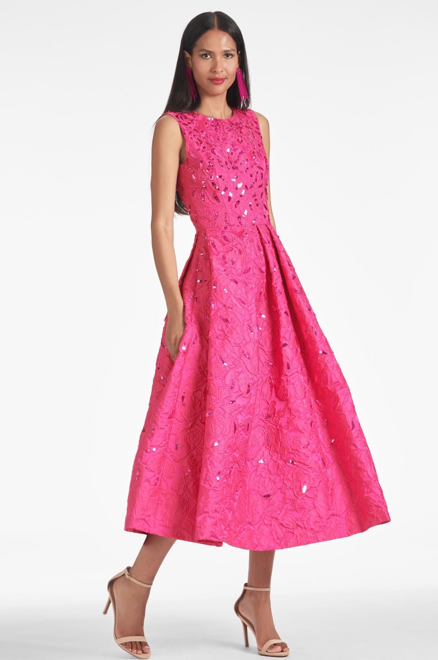 Sachin & Babi Ashley Gown-Fuchsia | Covered