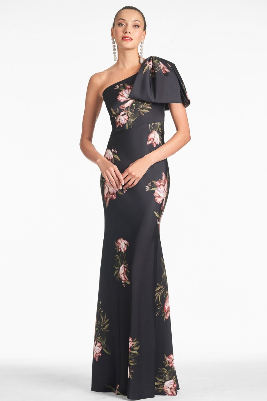 Sachin & Babi Aubrey Gown-Noir Blossom | Covered