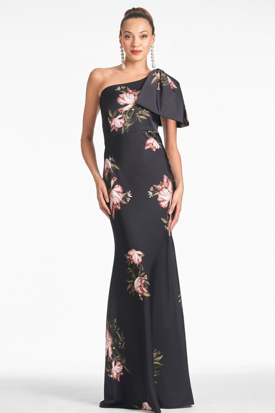 Sachin & Babi Aubrey Gown-Noir Blossom | Covered