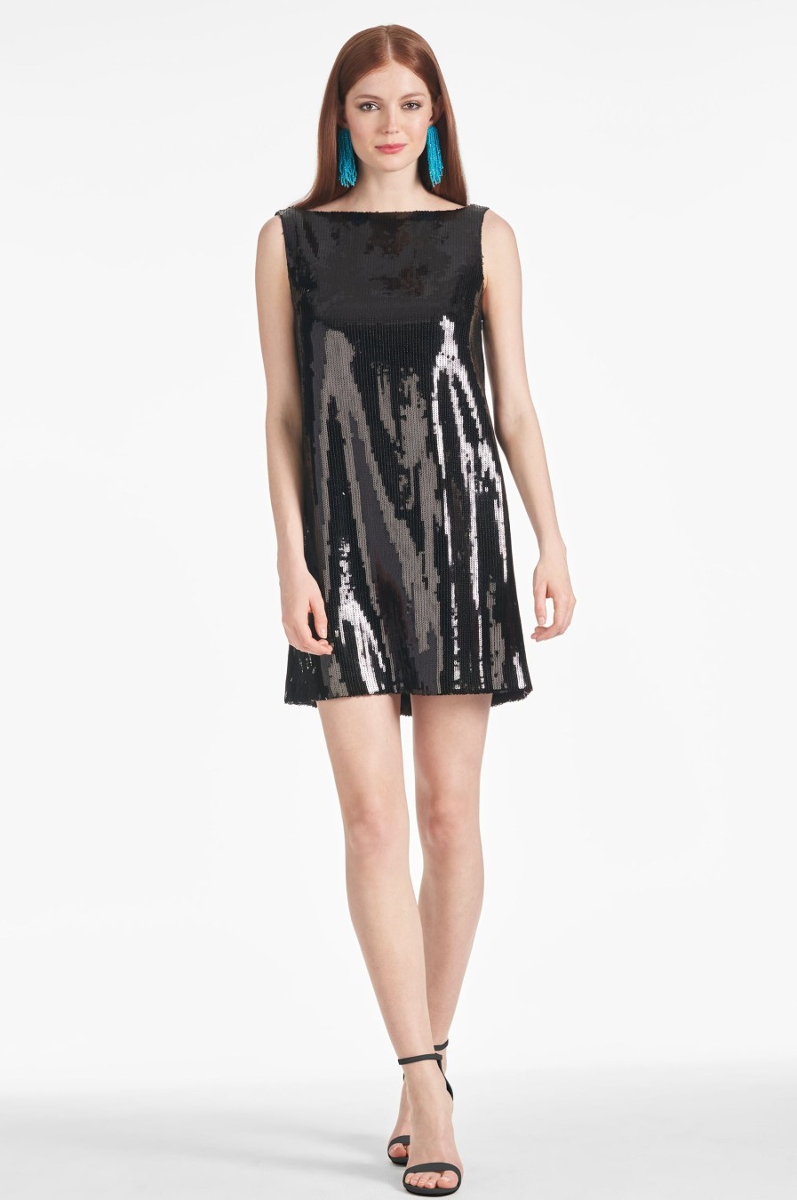 Sachin & Babi Addy Dress-Black Sequins | Sleeveless