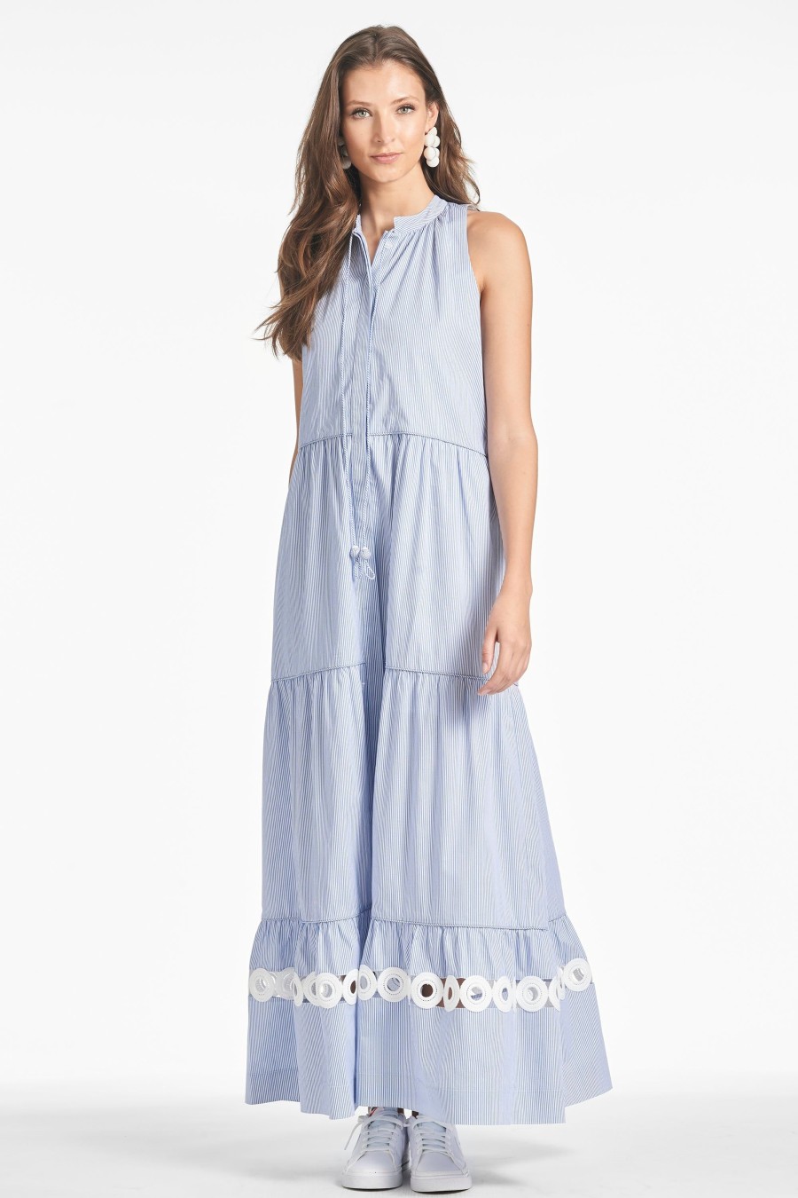 Sachin & Babi Positano Dress-Pinstripe | Sleeveless