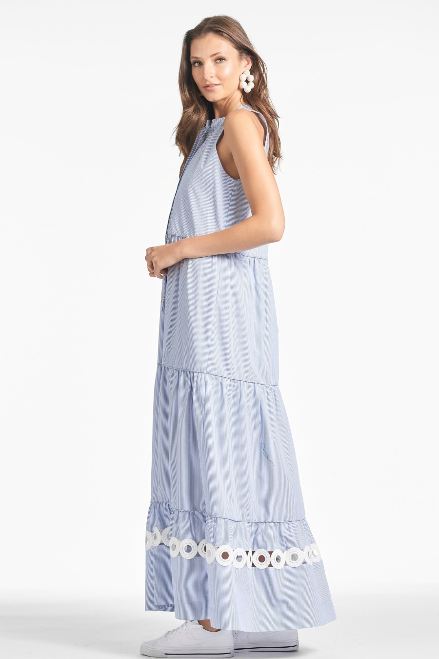 Sachin & Babi Positano Dress-Pinstripe | Sleeveless