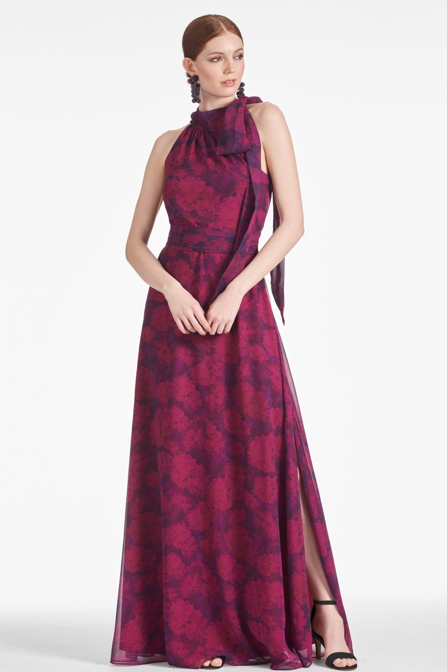 Sachin & Babi Kayla Gown-Magenta Bloom | Plus Sizes