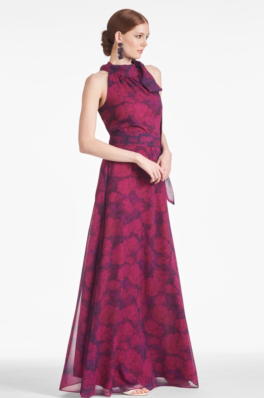 Sachin & Babi Kayla Gown-Magenta Bloom | Plus Sizes