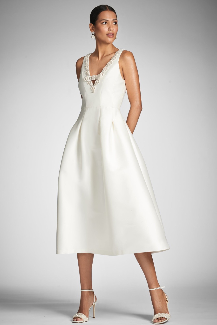 Sachin & Babi Millie Dress-Off White | Sleeveless