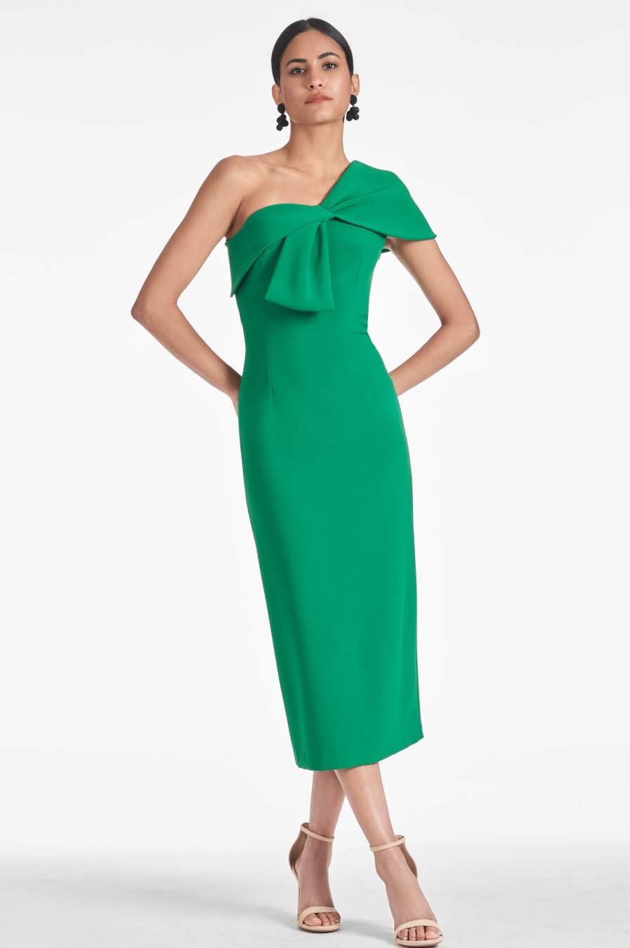 Sachin & Babi Sandra Dress-Cadmium Green | One Shoulder