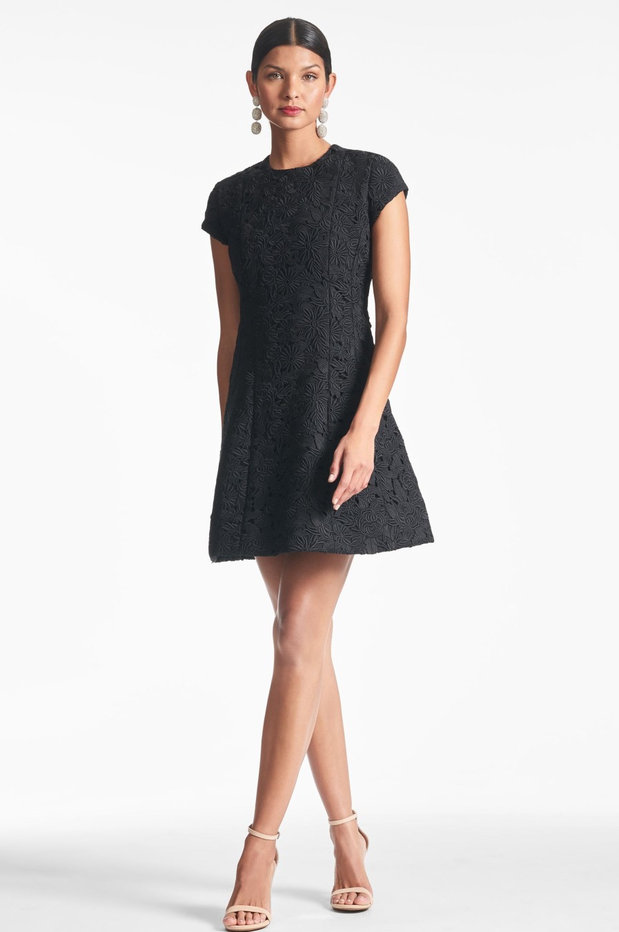 Sachin & Babi Penelope Dress-Noir | Cap Sleeve