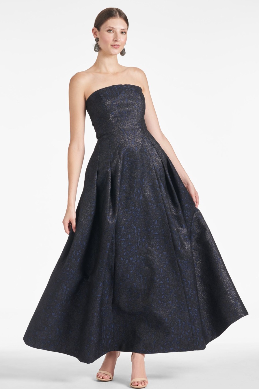 Sachin & Babi Margaux Gown-Black/Midnight | Covered