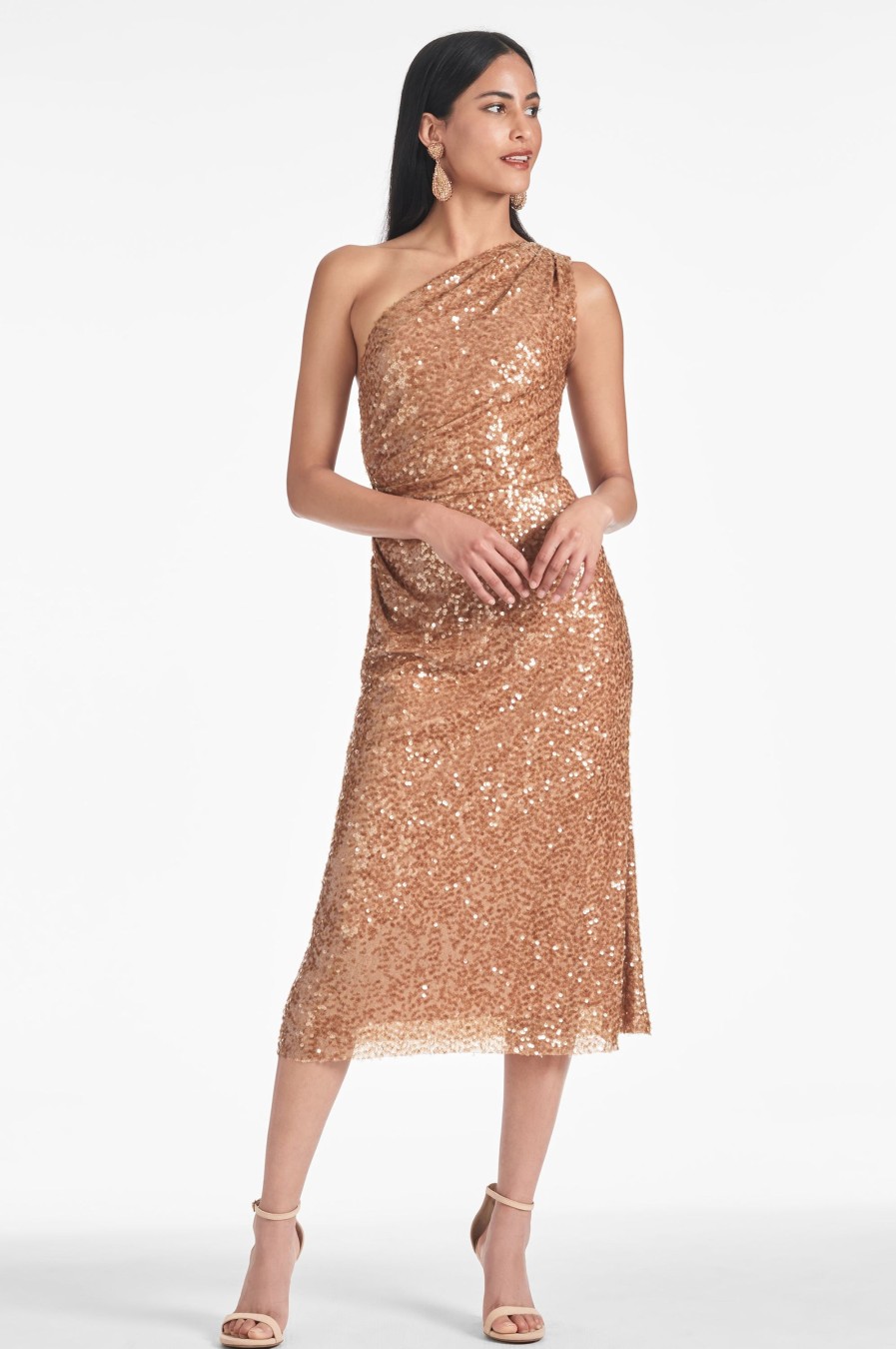 Sachin & Babi Carmen Dress-Honey | One Shoulder