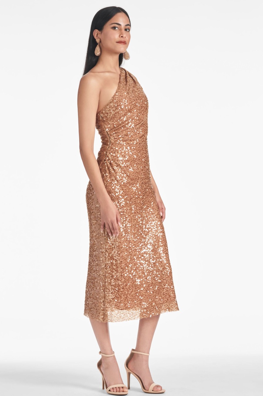 Sachin & Babi Carmen Dress-Honey | One Shoulder