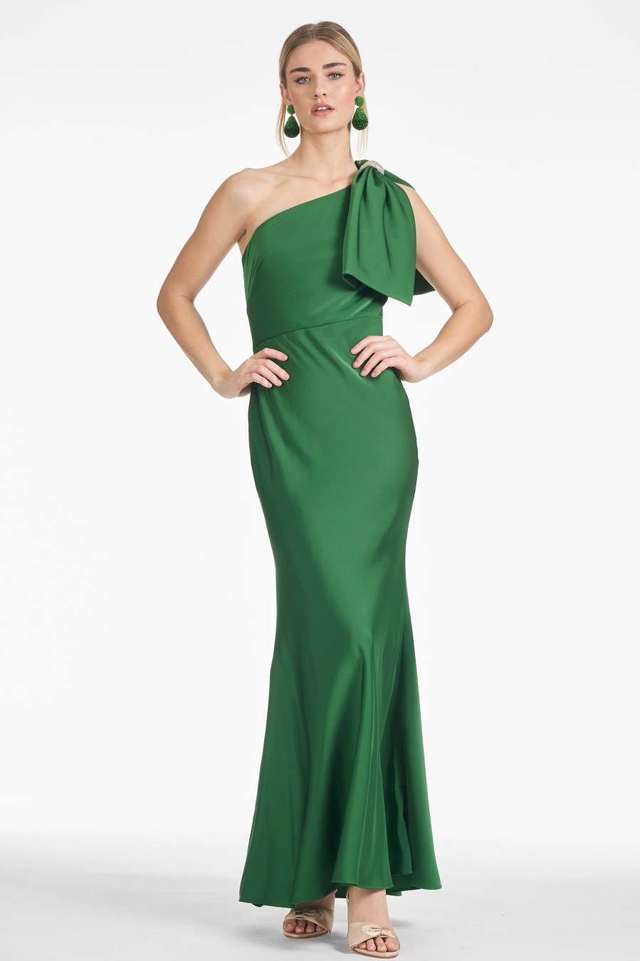 Sachin & Babi Aubrey Gown-Emerald | Covered