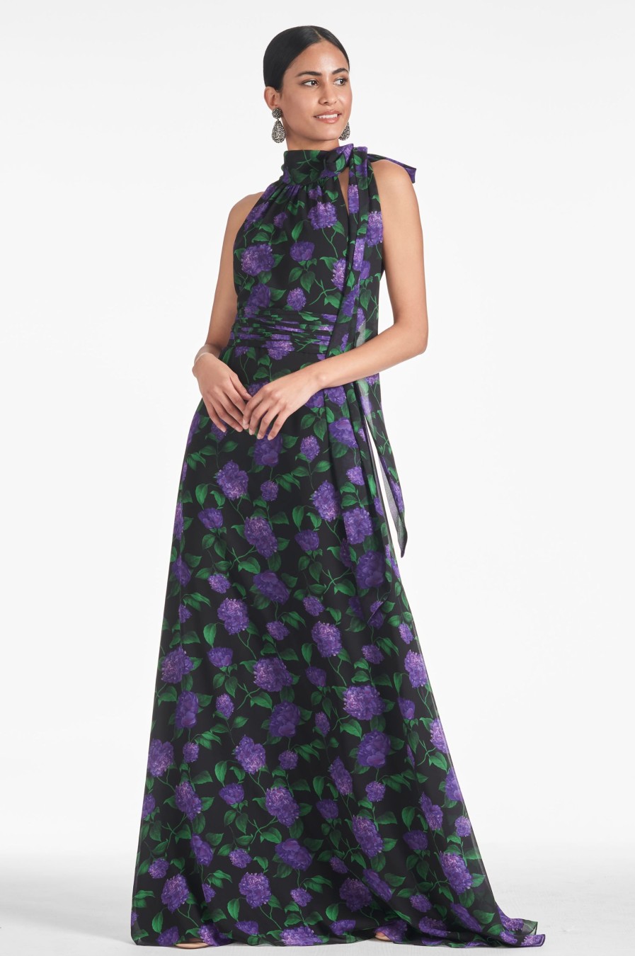 Sachin & Babi Kayla Gown-Violet Garden | Plus Sizes