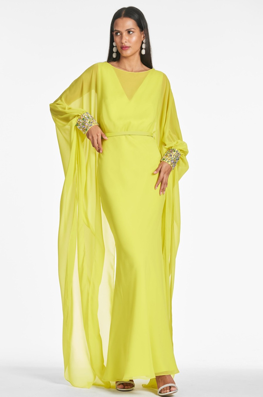 Sachin & Babi Aphrodite Gown-Neon Limeade | Plus Sizes