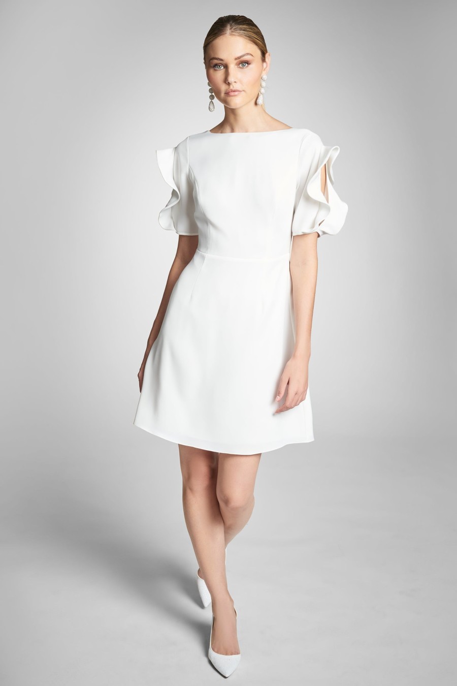 Sachin & Babi Harper Dress-Off White | Short Sleeve