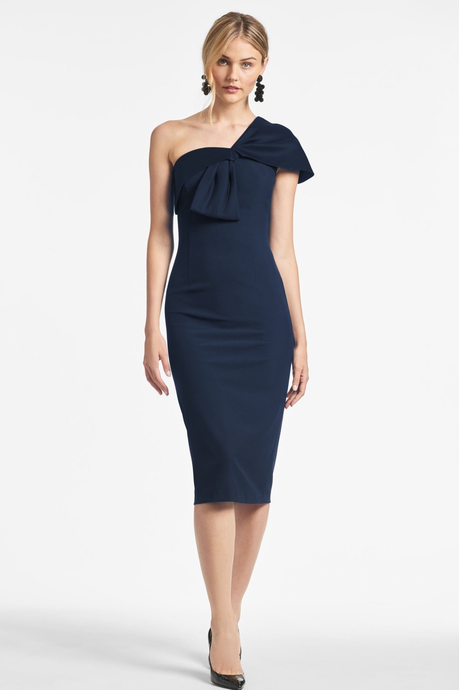 Sachin & Babi Sandra Dress-Dark Midnight | One Shoulder