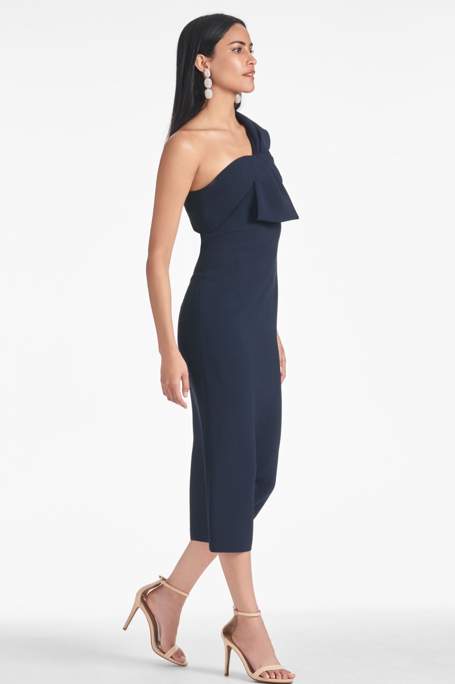 Sachin & Babi Sandra Dress-Dark Midnight | One Shoulder