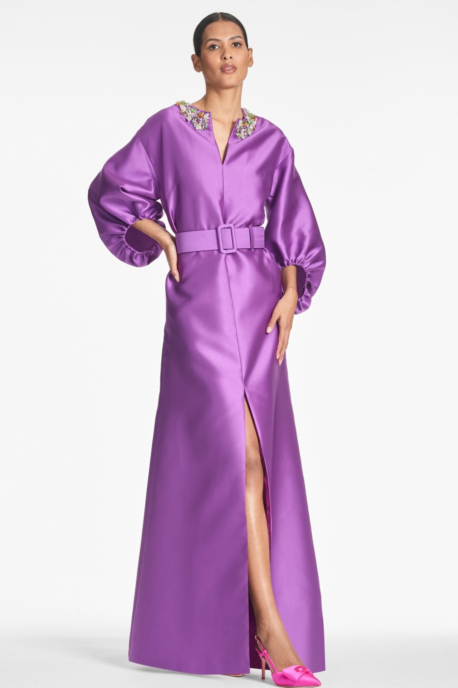 Sachin & Babi Olympia Gown-Grape | Plus Sizes