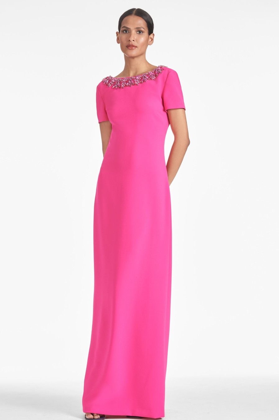 Sachin & Babi Shiloh Gown-Electric Pink | Covered