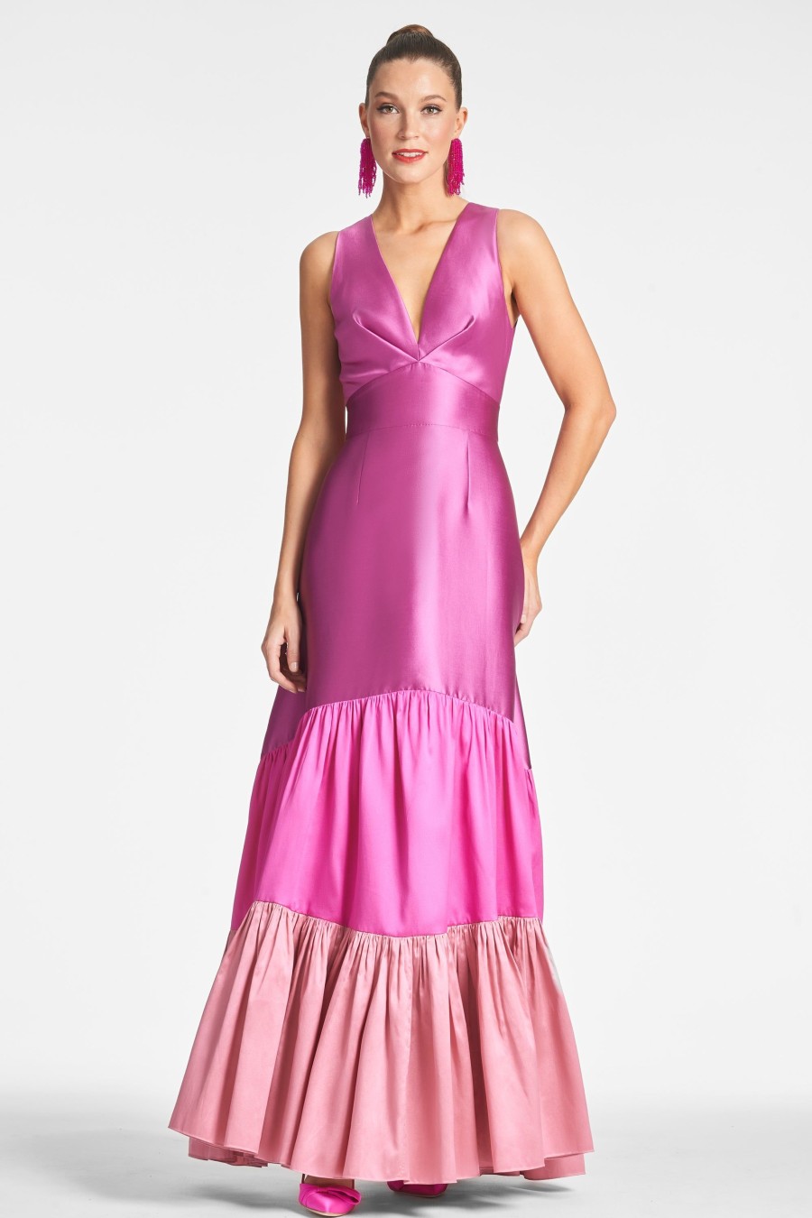 Sachin & Babi Rori Gown-Fuchsia/Multi | Covered