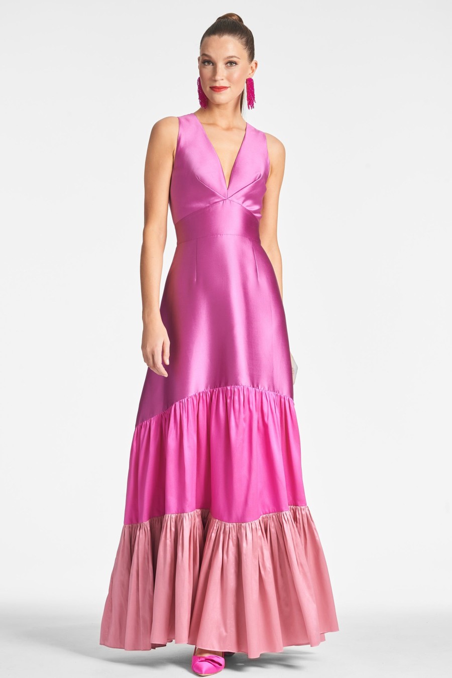 Sachin & Babi Rori Gown-Fuchsia/Multi | Covered