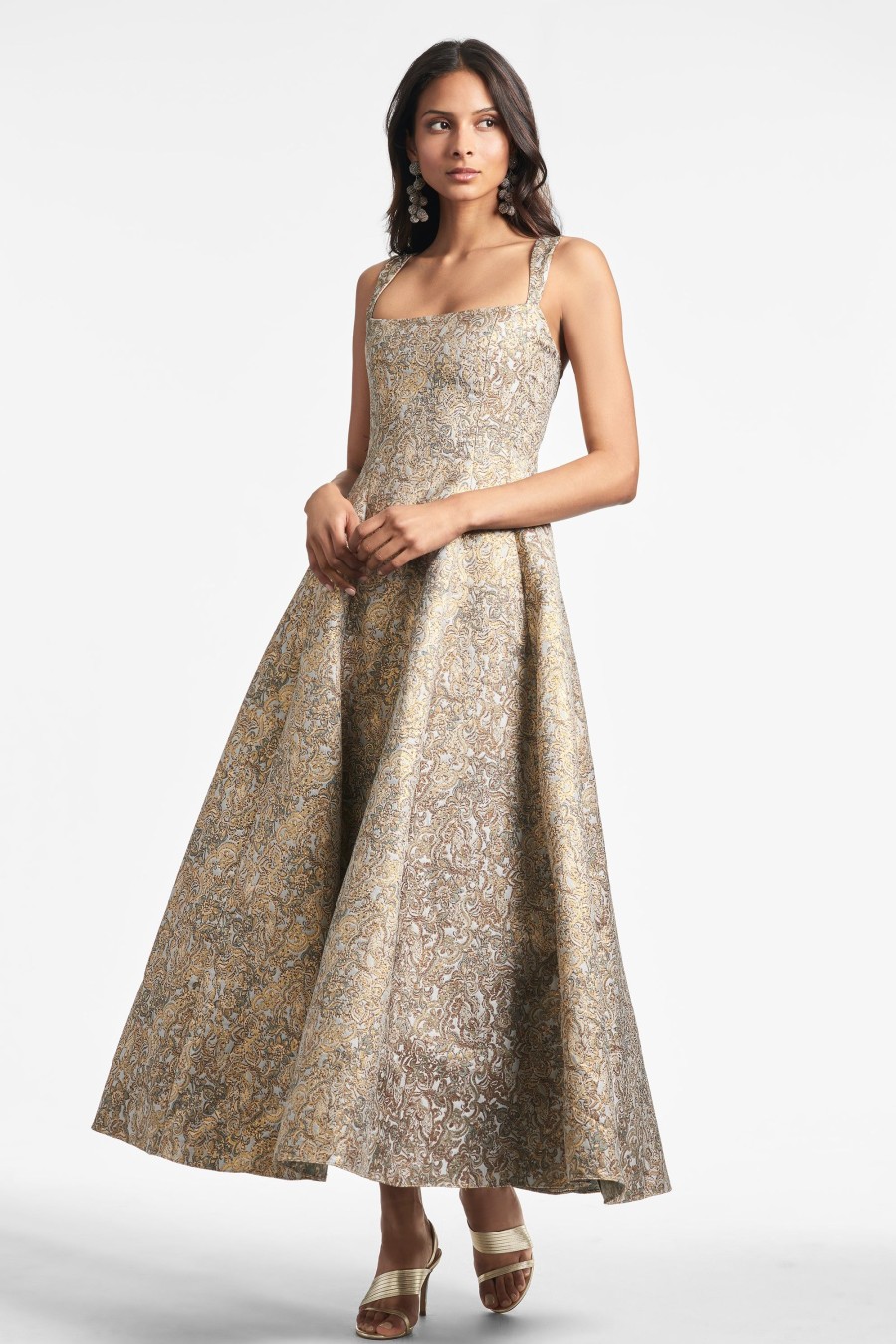 Sachin & Babi Audrey Gown-Gilded Floral | Covered