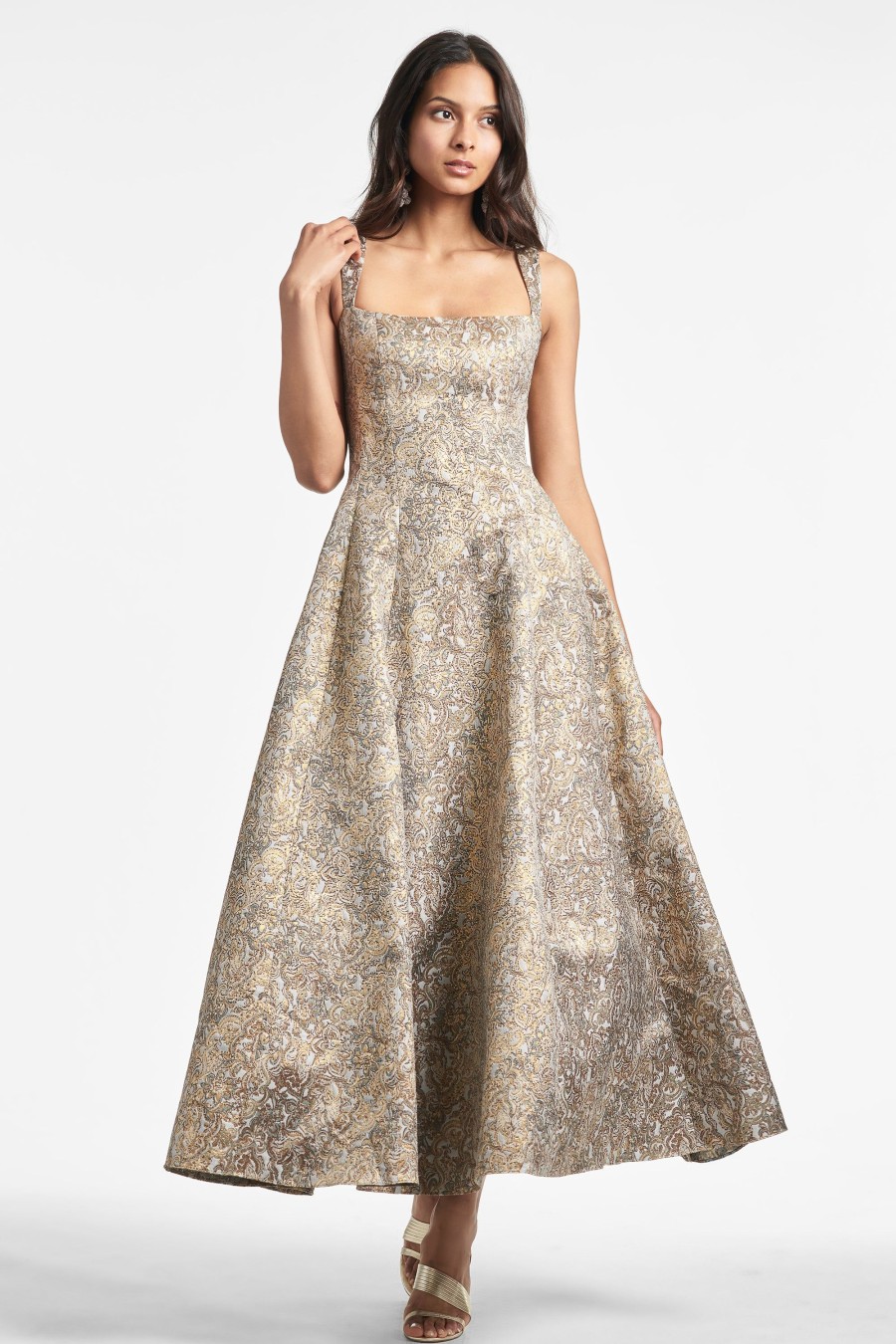 Sachin & Babi Audrey Gown-Gilded Floral | Covered