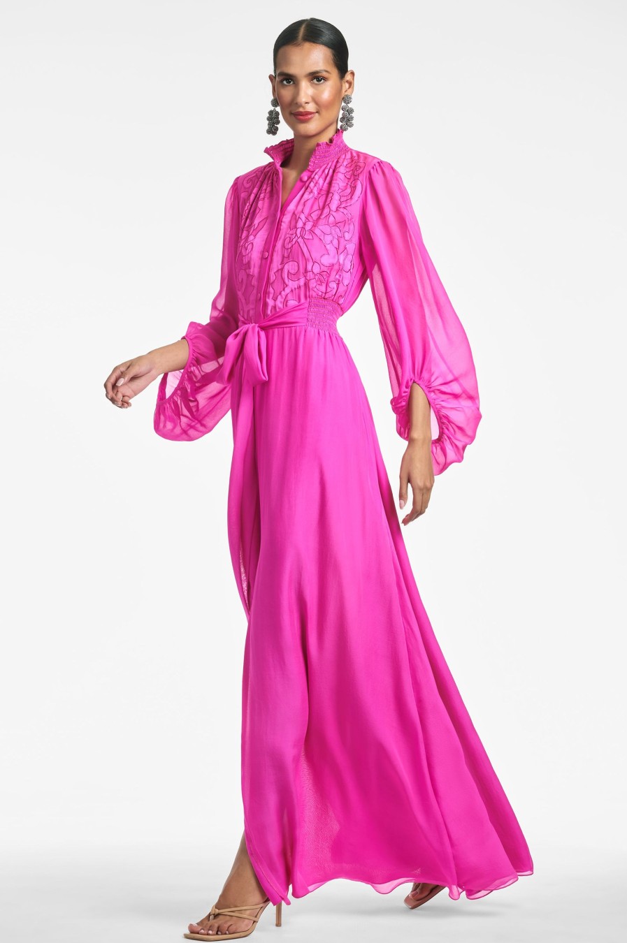 Sachin & Babi Beatrix Gown-Fuchsia | Plus Sizes