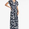 Sachin & Babi Leah Gown-Navy Venetia Petal | Plus Sizes