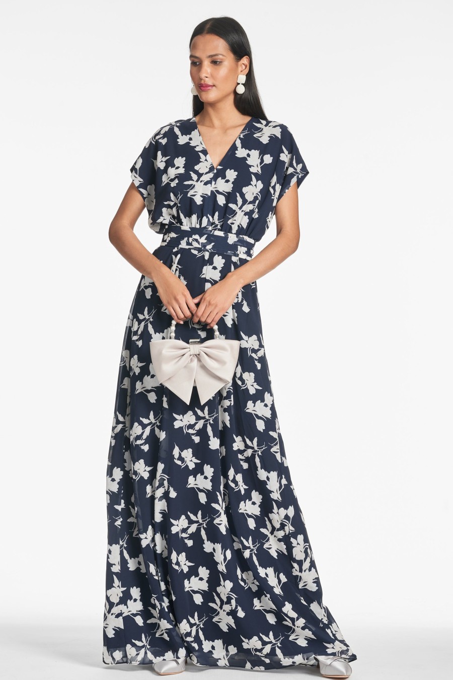 Sachin & Babi Leah Gown-Navy Venetia Petal | Plus Sizes