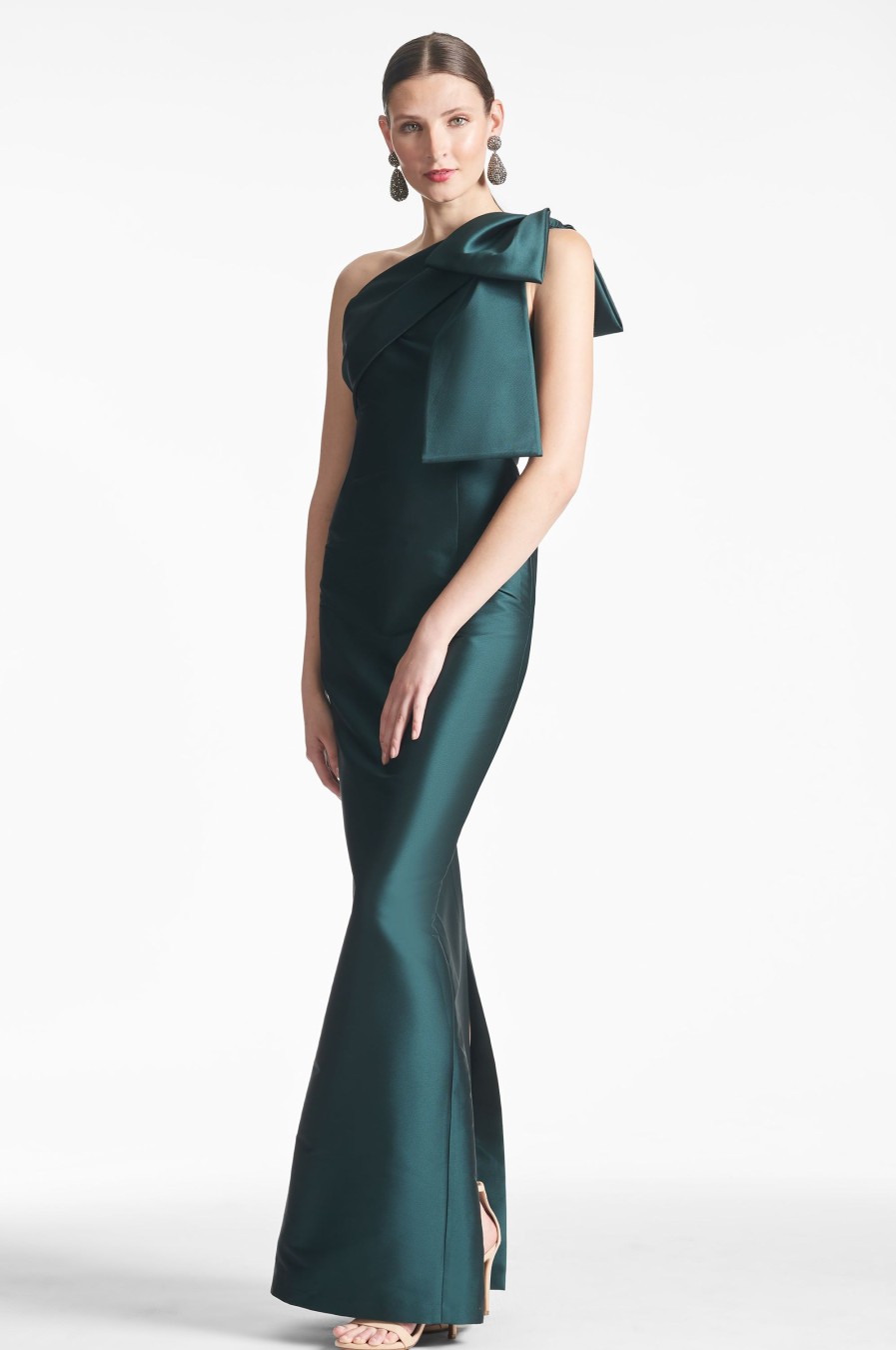 Sachin & Babi Bonnie Gown-Forest Green | Covered