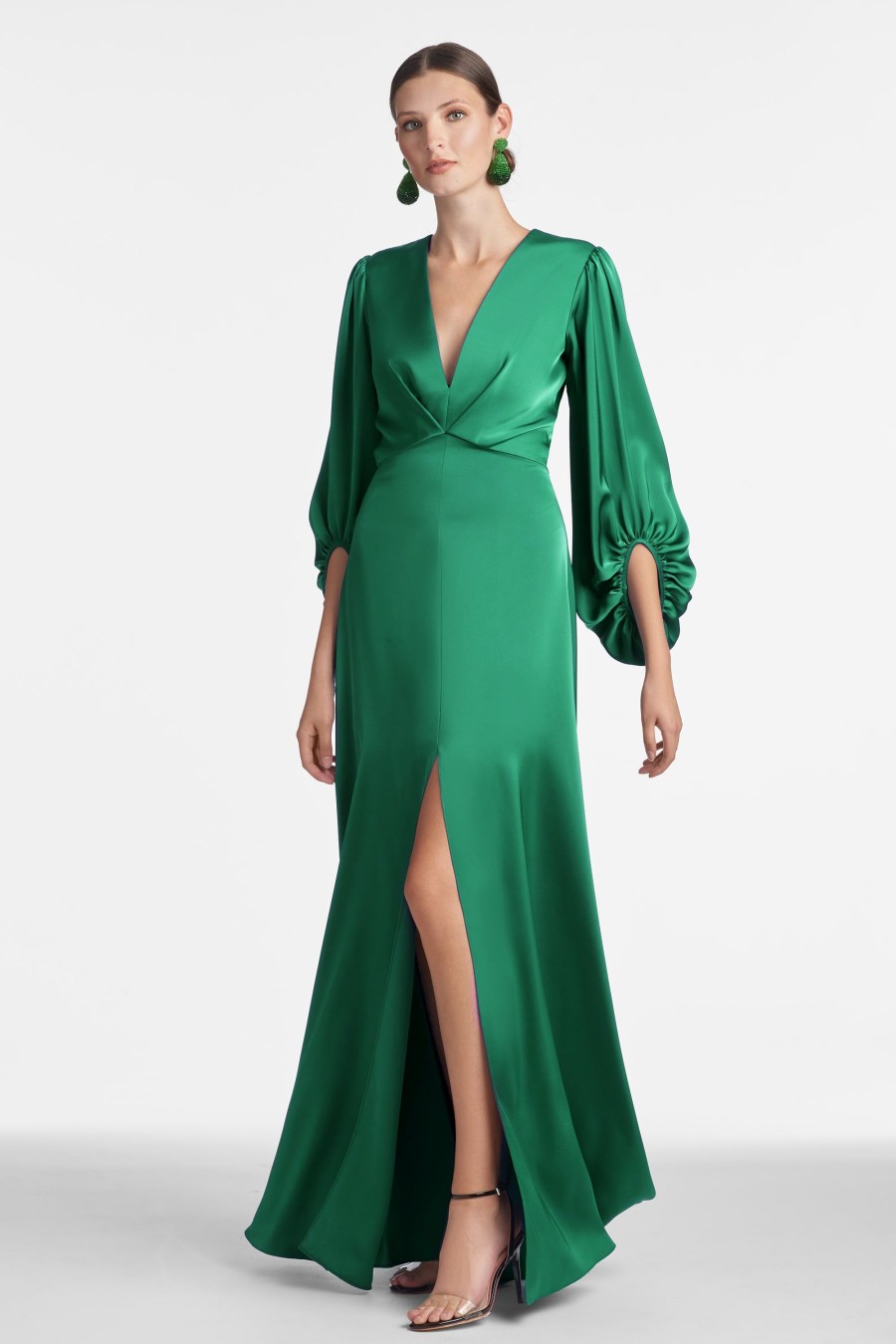 Sachin & Babi Jenny Gown-Emerald | Plus Sizes