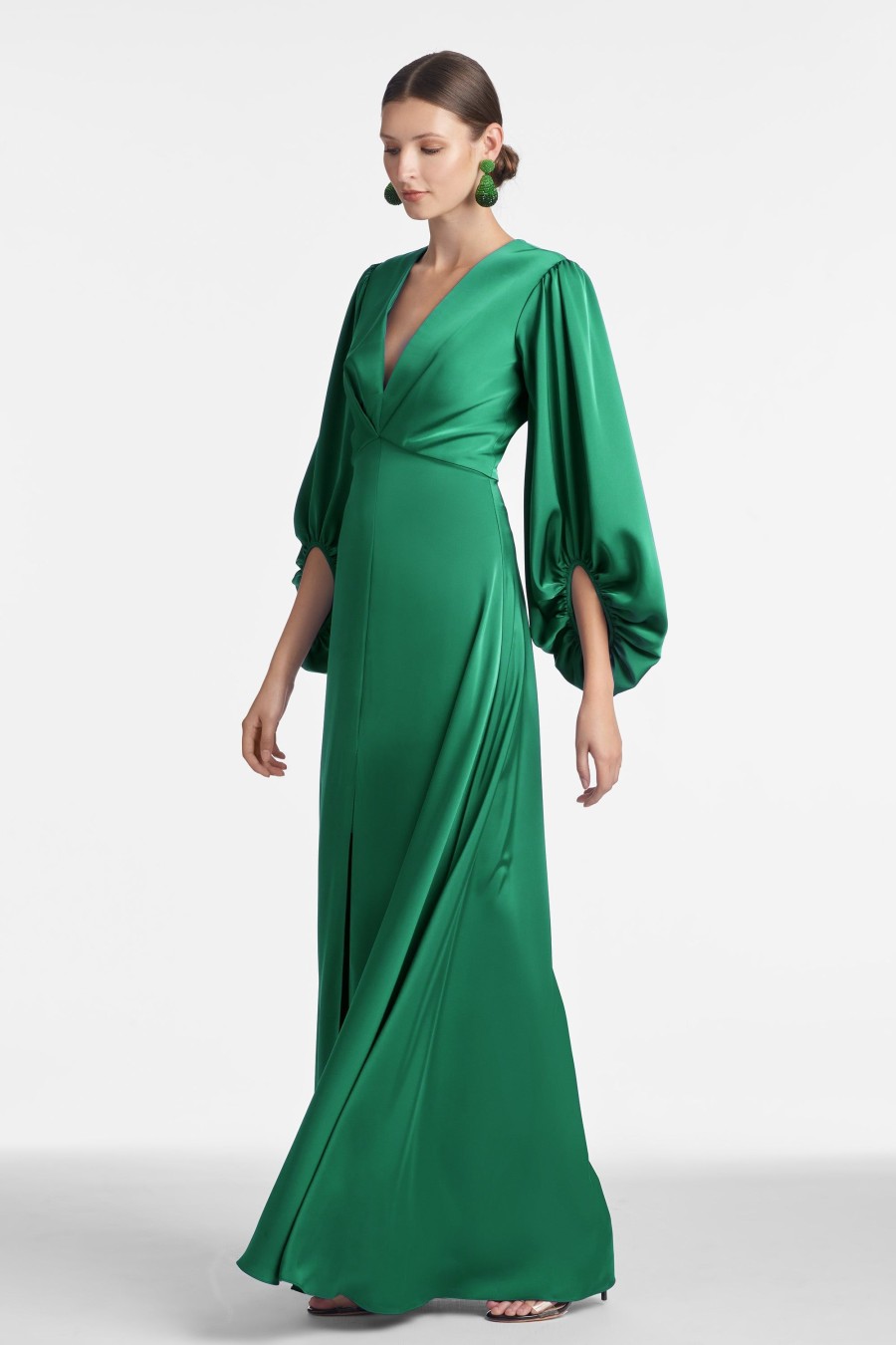 Sachin & Babi Jenny Gown-Emerald | Plus Sizes