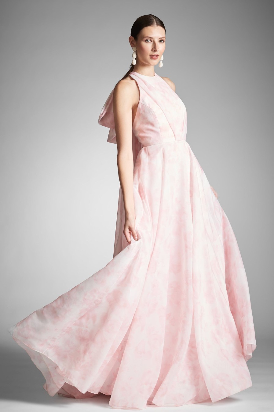 Sachin & Babi Avril Gown-Pale Pink Floral | Covered