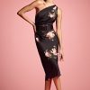 Sachin & Babi Carmen Dress-Noir Blossom | One Shoulder