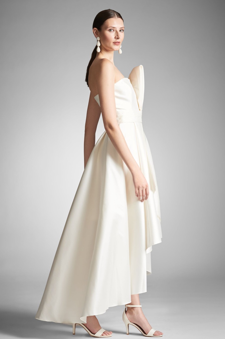 Sachin & Babi Tara Gown-Off White | Covered