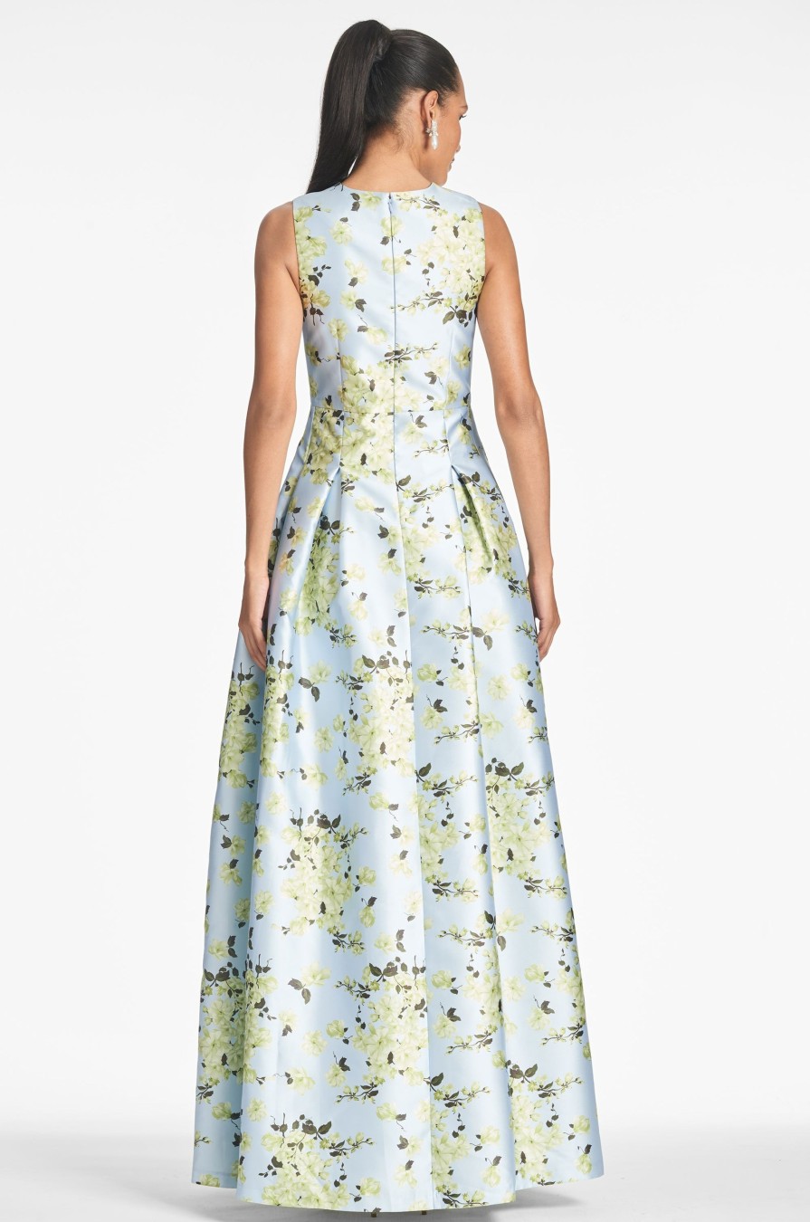 Sachin & Babi Brooke Gown-Sky Citrine Floral | Plus Sizes