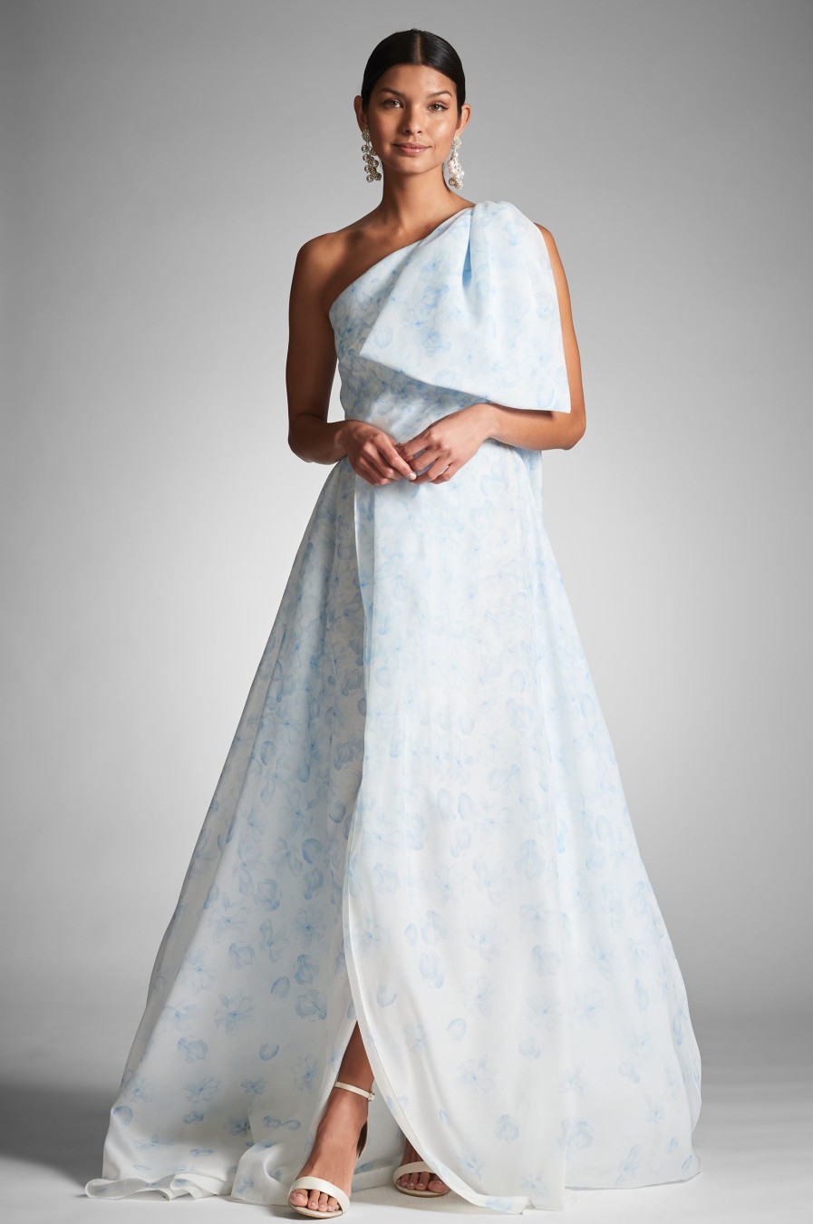 Sachin & Babi Anouk Gown-Blue Degrade Floral | Covered