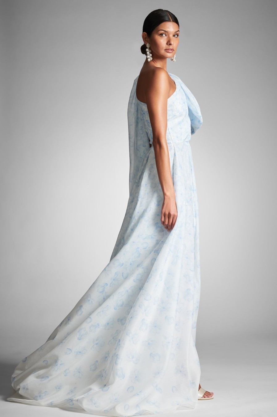 Sachin & Babi Anouk Gown-Blue Degrade Floral | Covered