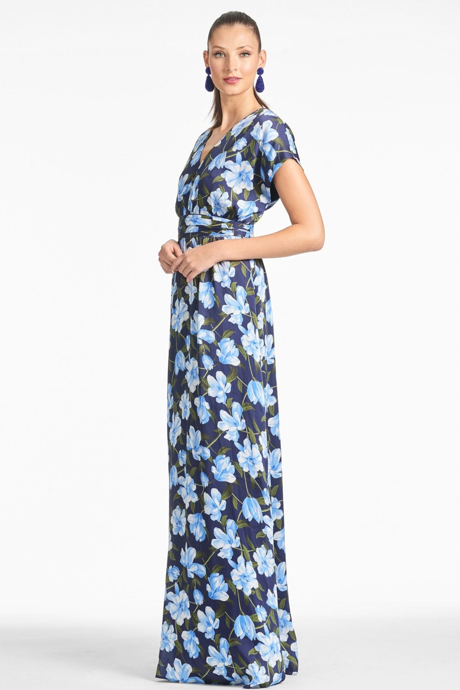 Sachin & Babi Leah Gown-Ocean Blue Magnolia | Plus Sizes