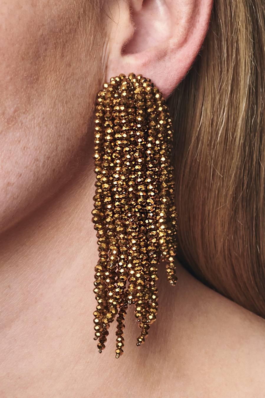 Sachin & Babi Fountain Earrings-Metallic Faceted Beads | Earrings