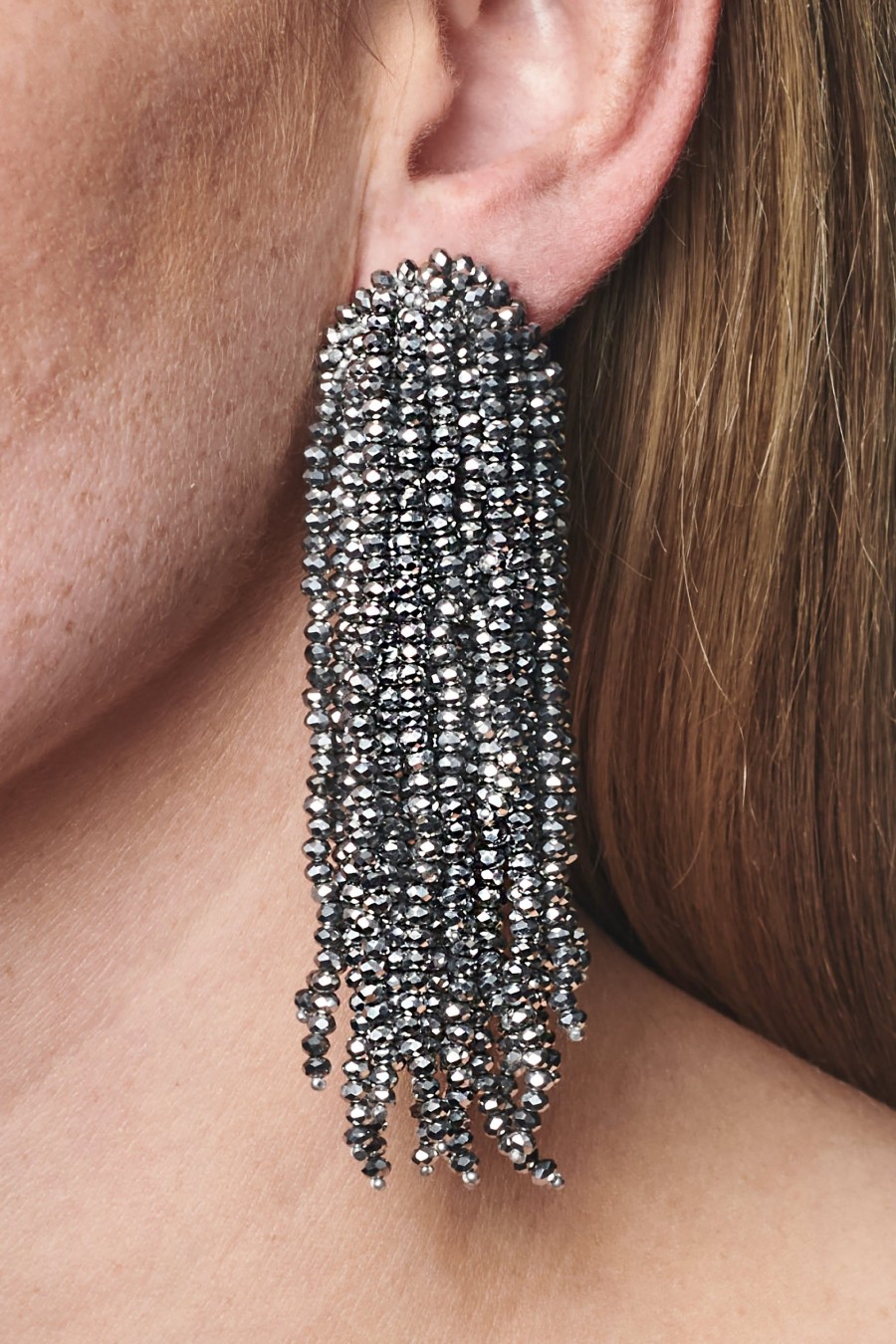 Sachin & Babi Fountain Earrings-Metallic Faceted Beads | Earrings