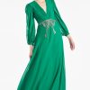 Sachin & Babi Ramsey Gown-Malachite | Plus Sizes