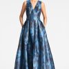 Sachin & Babi Brooke Gown-Tonal Petal | Plus Sizes