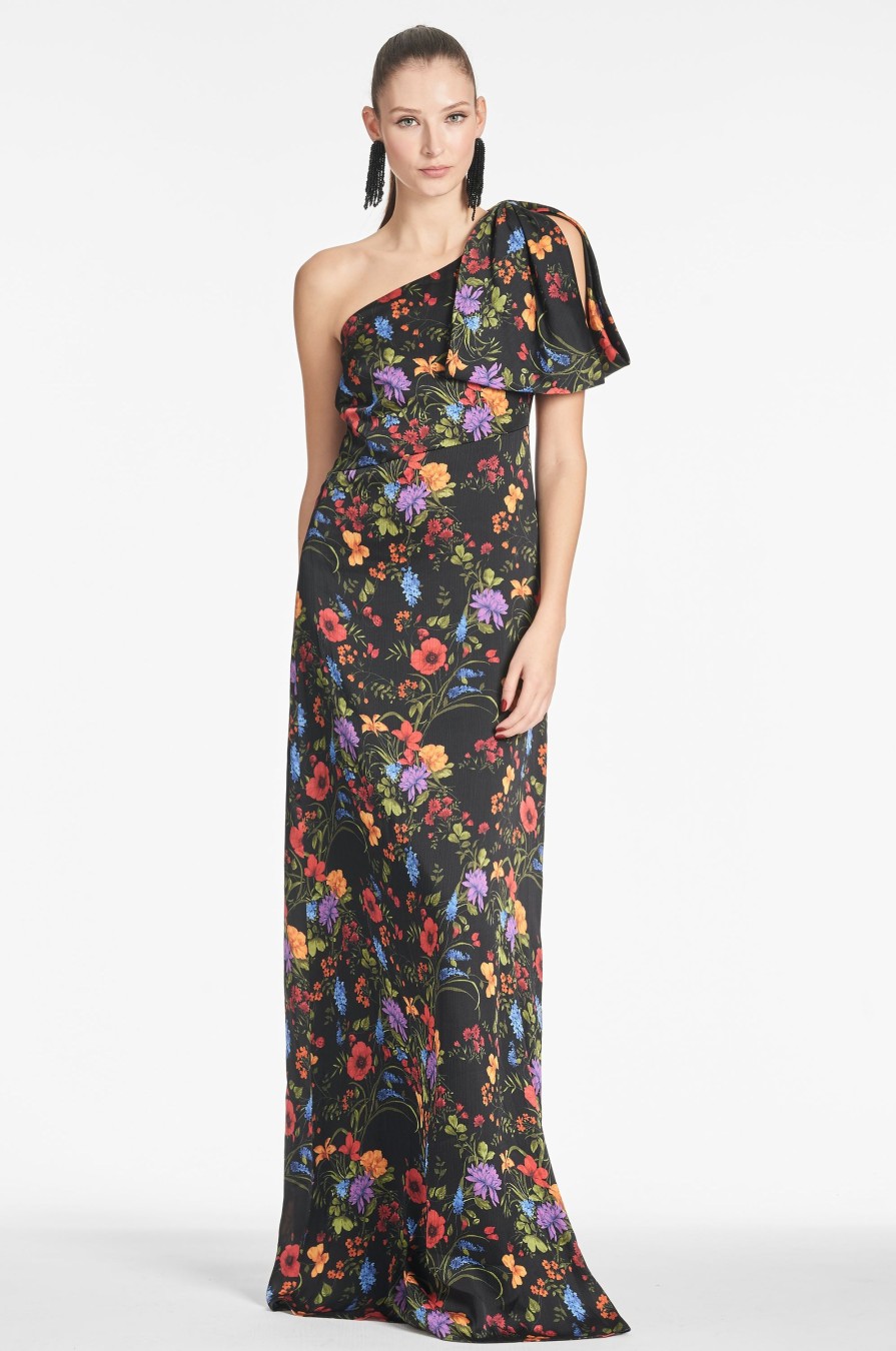 Sachin & Babi Chelsea Gown-Noir Wildflower | Plus Sizes