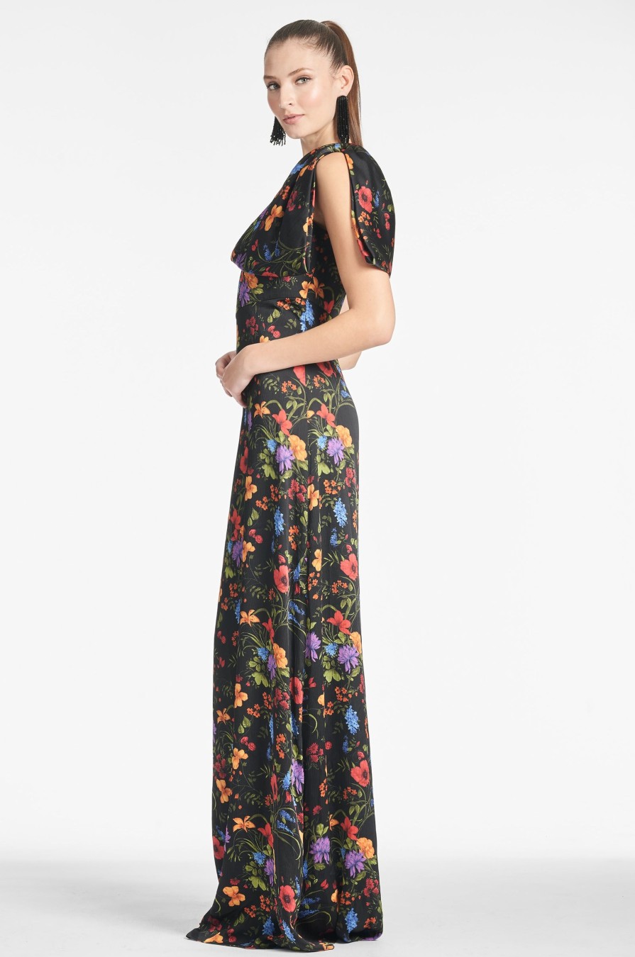 Sachin & Babi Chelsea Gown-Noir Wildflower | Plus Sizes