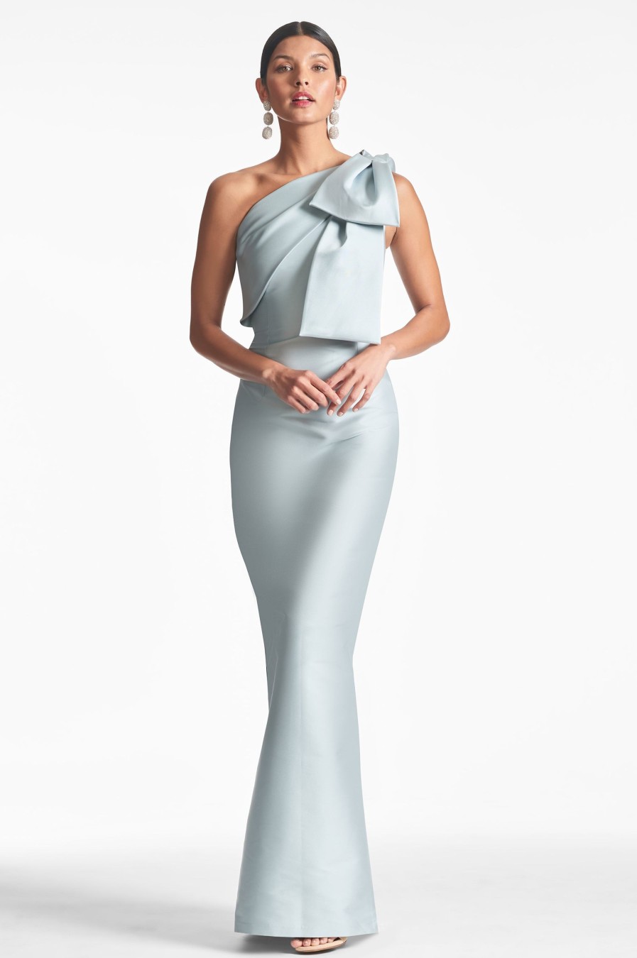 Sachin & Babi Bonnie Gown-Ash Blue | Covered